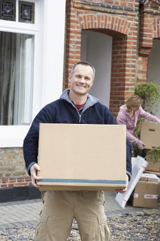 Loading a van for a move in Wood Green North London