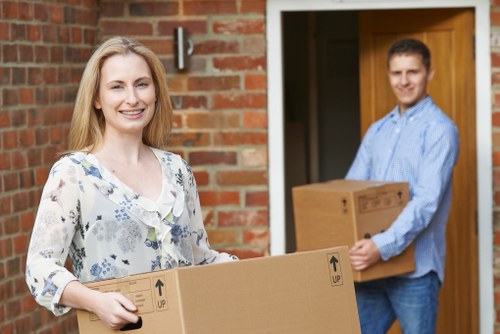 Man and van team preparing items safely before a move