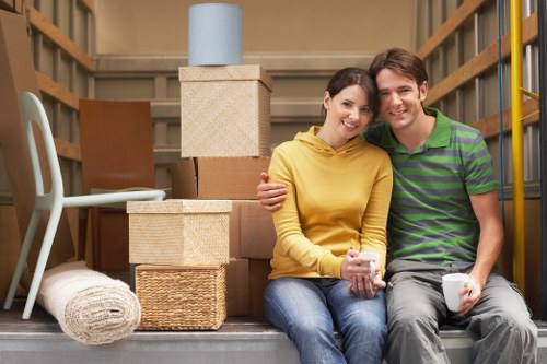 Packing and loading household items for a local move