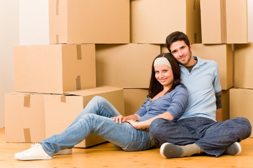 Office movers protecting sensitive business items during relocation