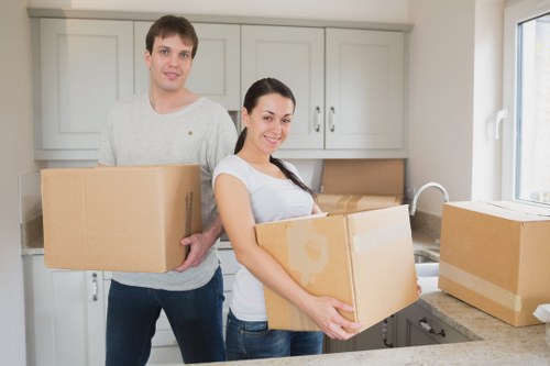 Students preparing belongings for a move in Woodgreen
